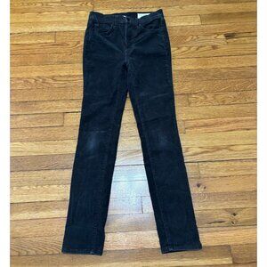 Rag & Bone Womens Sz 26 High Rise Skinny Corduroy Pants Charcoal Gray Stretch